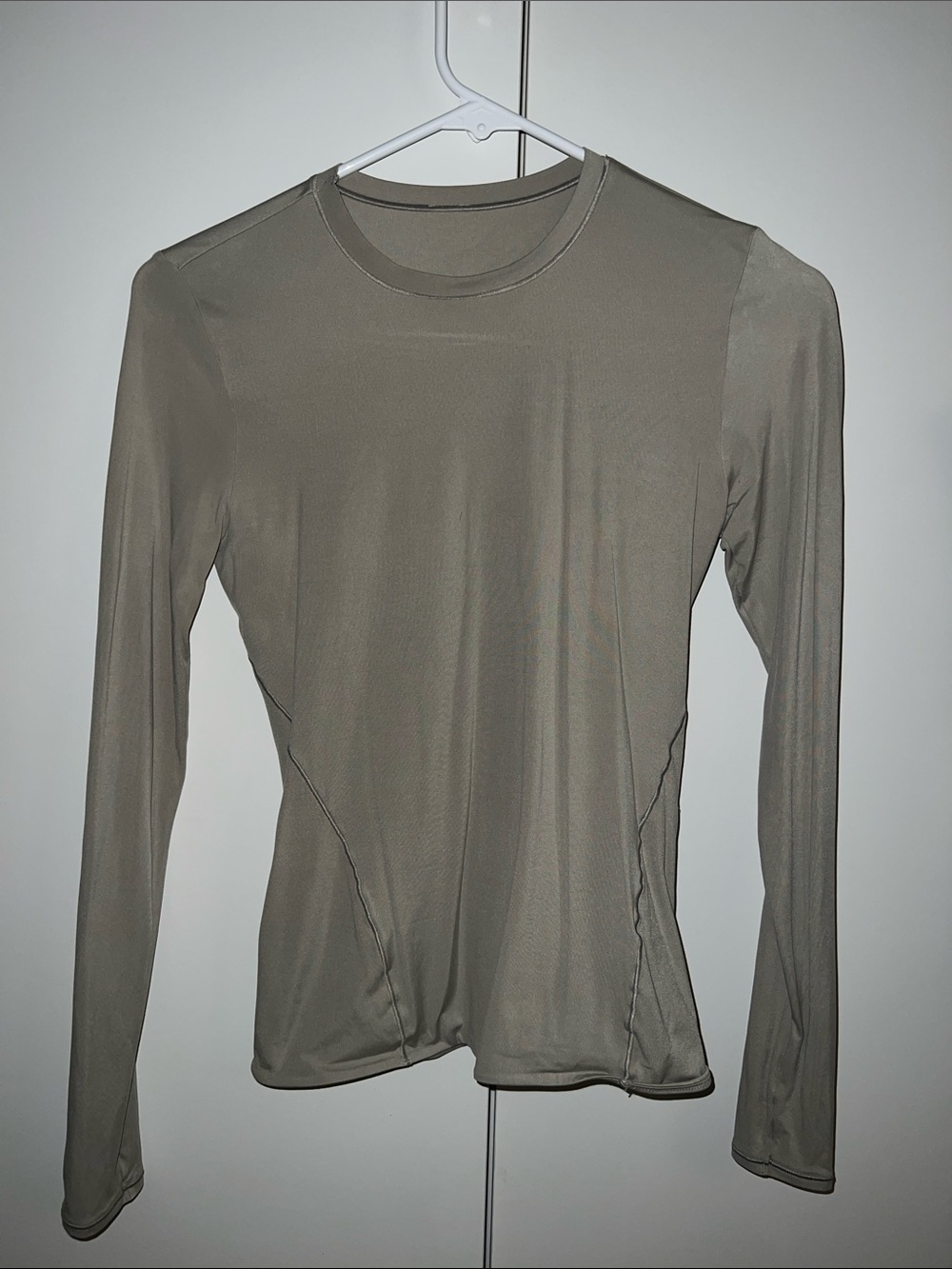 Light grey Lululemon Nulu compression top